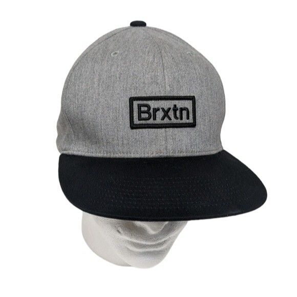 Brixton Hat Cap Snapback Brxtn Mfg Co Supply Adjustable Classic Logo Gray Black - Picture 2 of 10